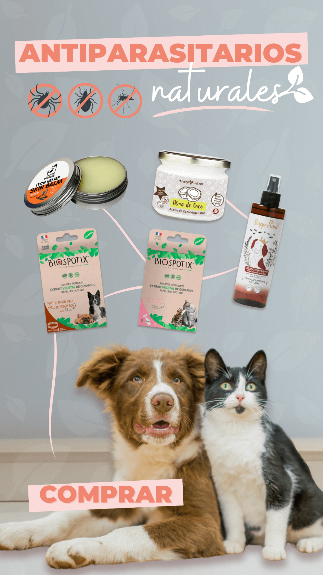 Antiparasitarios Naturales para Perros y Gatos